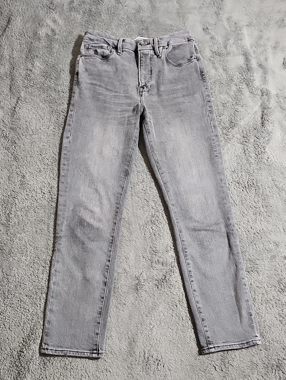 Good American Black Gray Good Legs Stretch Cotton Denim Jeans Size 4/27